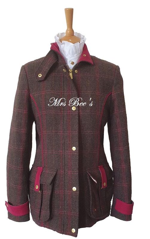LADIES  NESS BROWN TWEED FIELD COAT SIZE 10