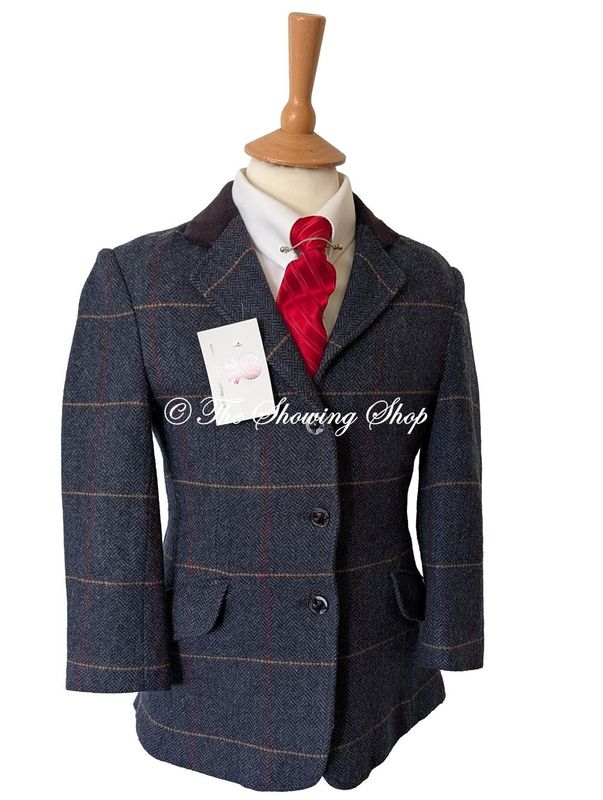 CHILDS SHIRES MALVERN BLUE TWEED JACKET SIZE 28