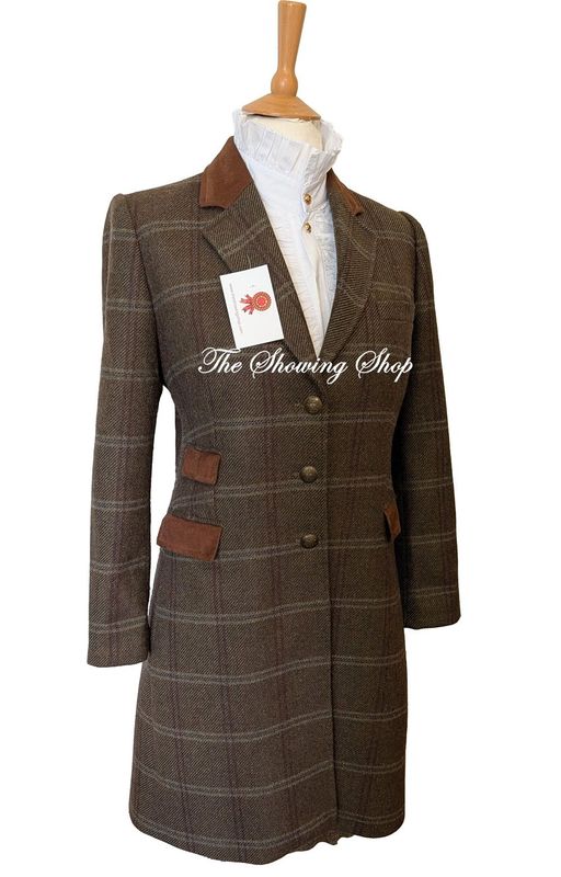 LADIES FIFE COUNTRY BROWN TWEED 3/4 LENGTH COAT SIZE 12