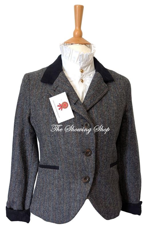 LADIES JACK MURPHY CLEO BLUE TWEED JACKET SIZE 10