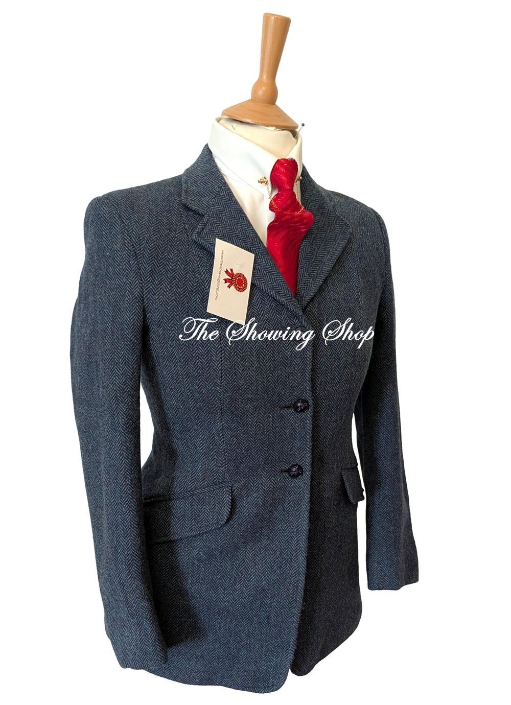 LADIES HARRY HALL TEAL TWEED JACKET SIZE 10 (34) LADIES HARRY HALL TEAL TWEED JACKET SIZE 10 (34)