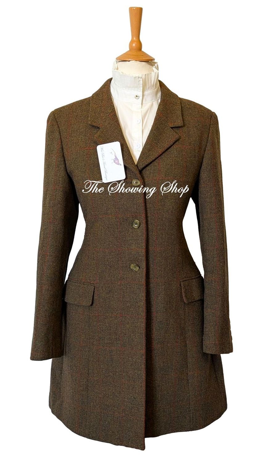 LADIES ALAN PAINE COMBROOK BROWN TWEED LONG COAT SIZE 12-14 LADIES ALAN PAINE COMBROOK BROWN TWEED LONG COAT SIZE 12-14