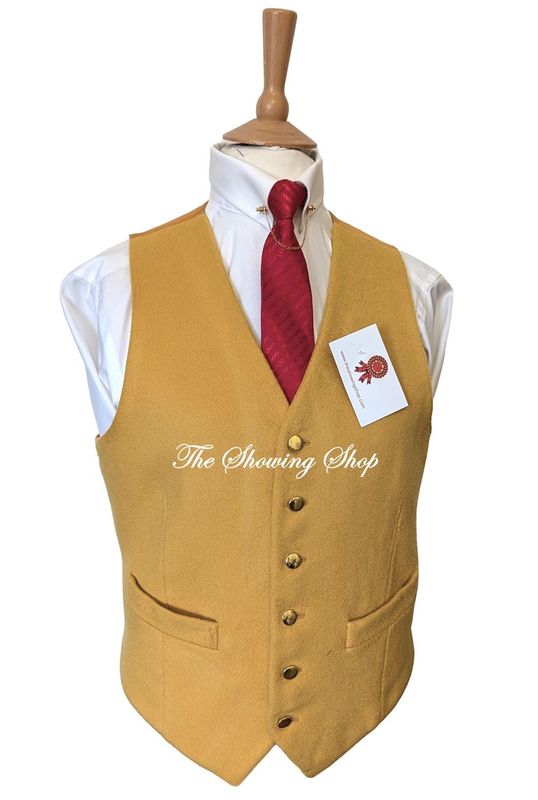 MENS MAGEE MUSTARD WOOL WAISTCOAT SIZE 40