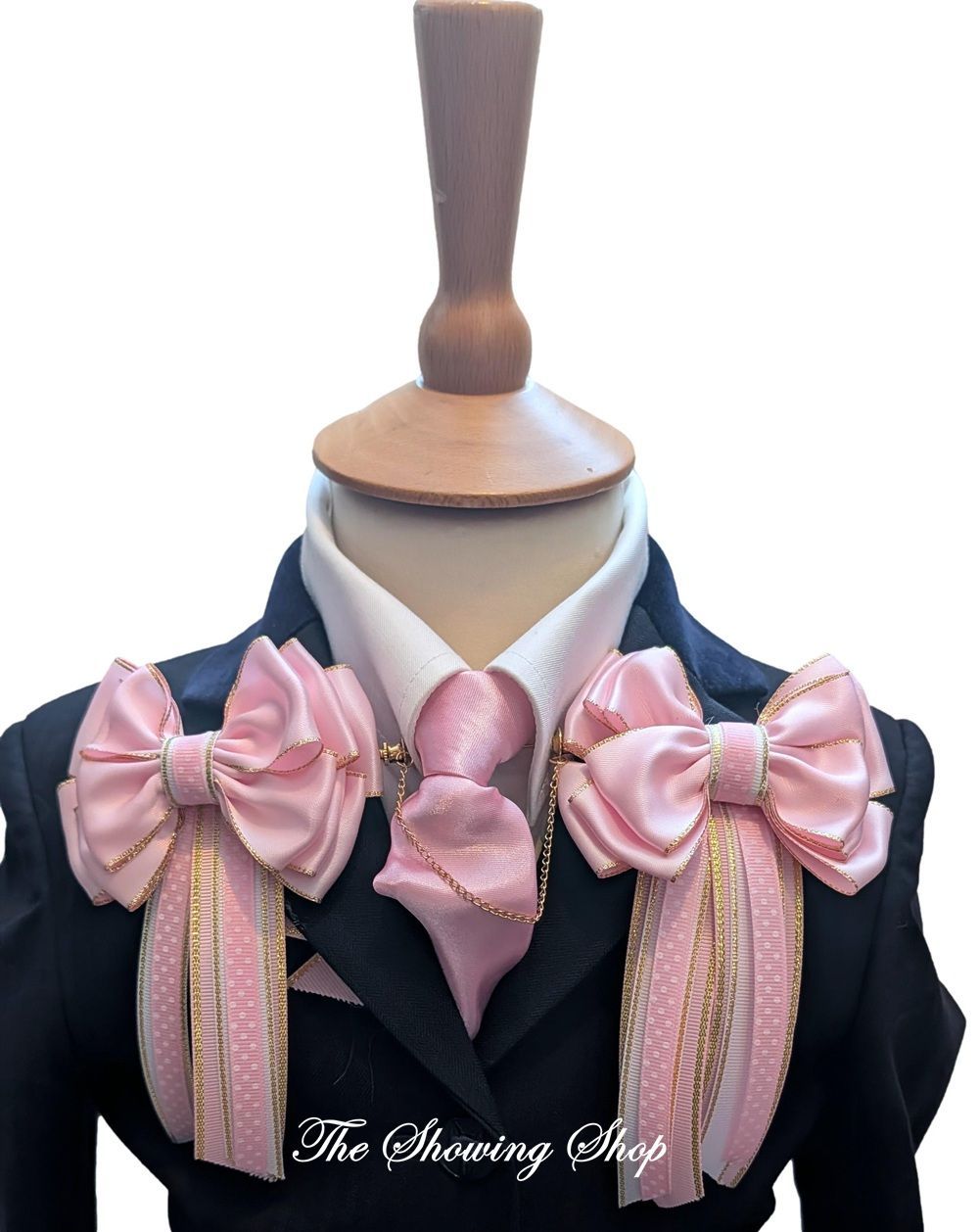 CHILDS  PINK SHOW BOWS & ZIP TIE SET