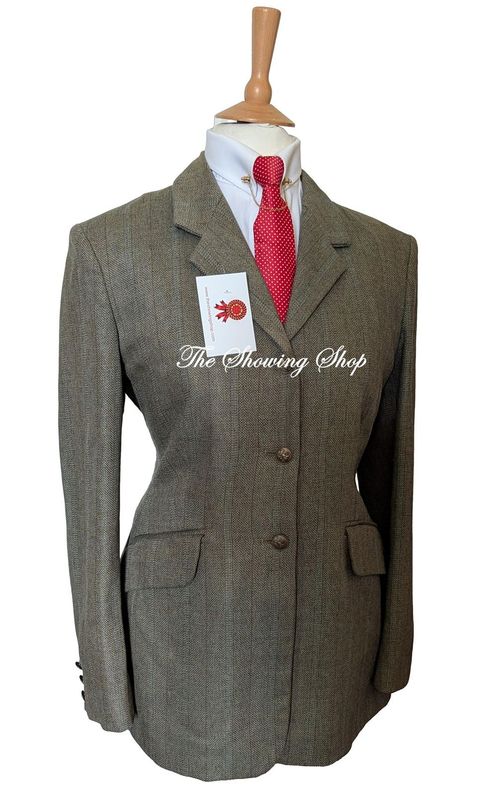 LADIES LUCINDA GREEN TWEED JACKET SIZE 14 (38)