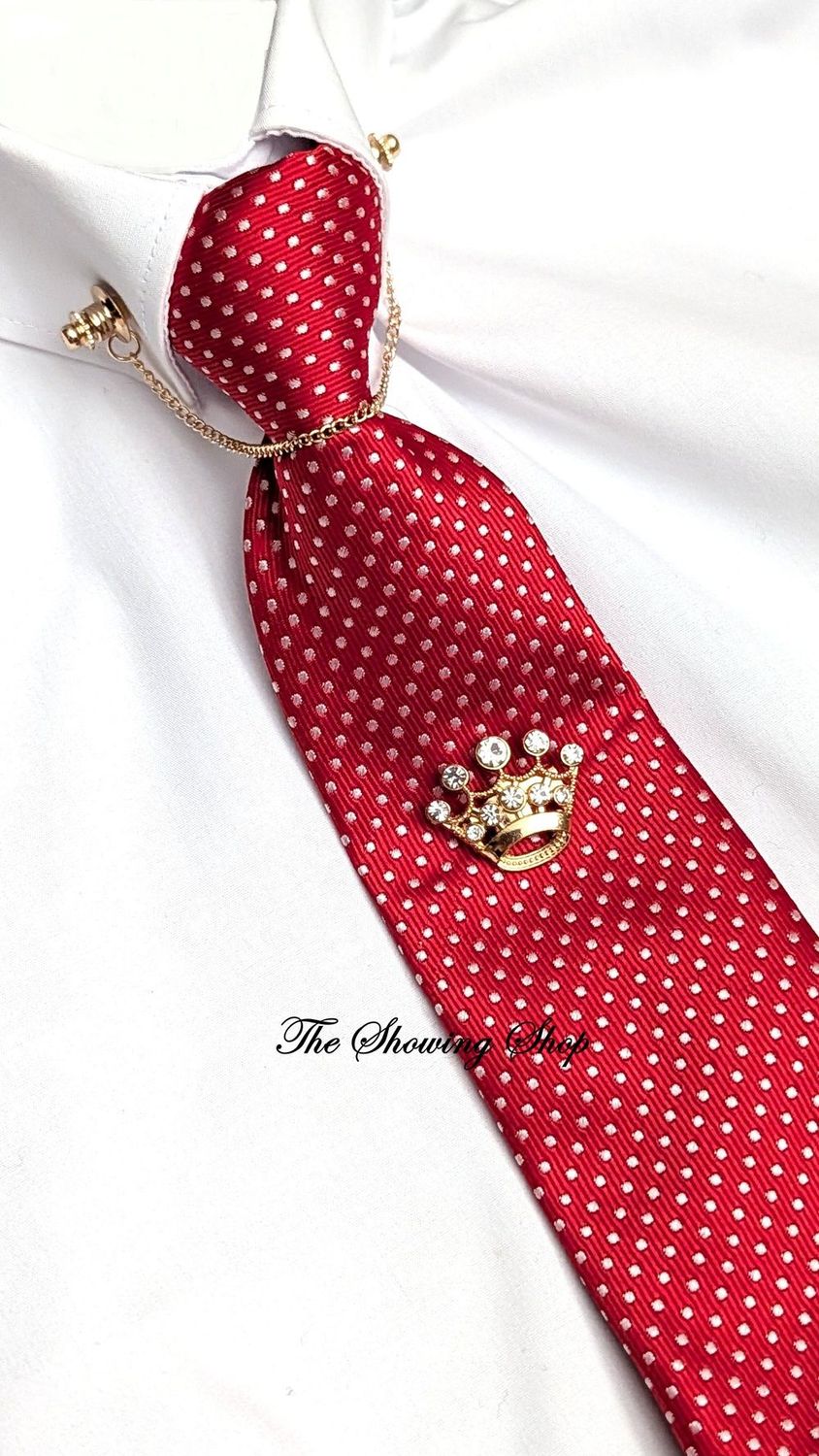 ADULTS PREMIUM RED POLKA DOT ZIP TIE ADULTS PREMIUM RED POLKA DOT ZIP TIE