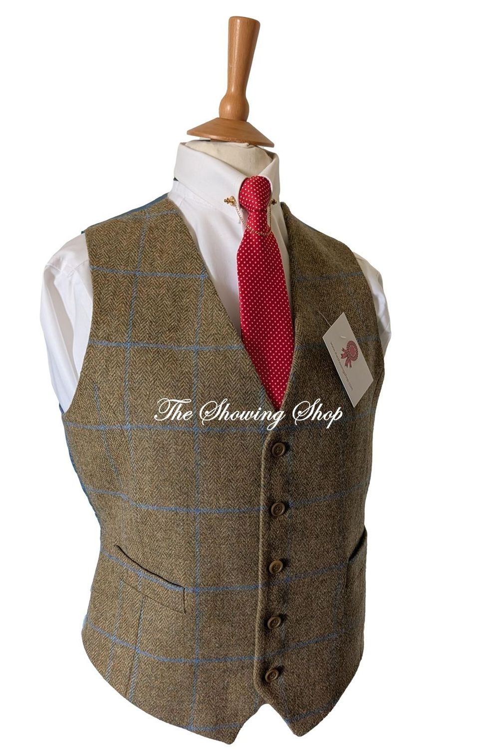 MENS RYDALE BROWN & BLUE TWEED WAISTCOAT SIZE 44 MENS RYDALE BROWN & BLUE TWEED WAISTCOAT SIZE 44