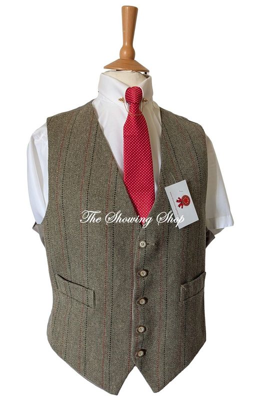 MENS GREED DERBY TWEED WAISTCOAT SIZE 46