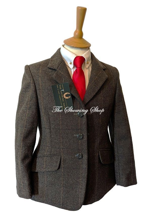 CHILDS SHIRES HUNTINGDON DARK GREEN TWEED JACKET SIZE 28