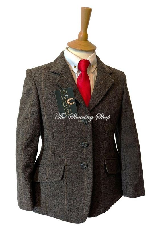 CHILDS SHIRES HUNTINGDON DARK GREEN TWEED JACKET SIZE 28