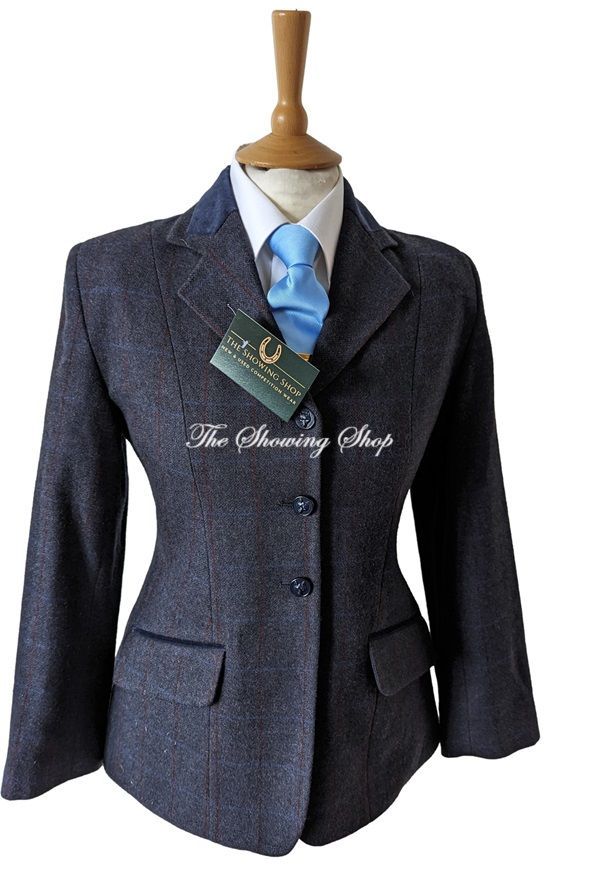 CHILDS TAGG VIENNA BLUE TWEED SHOWING JACKET SIZE 28 CHILDS TAGG VIENNA BLUE TWEED SHOWING JACKET SIZE 28