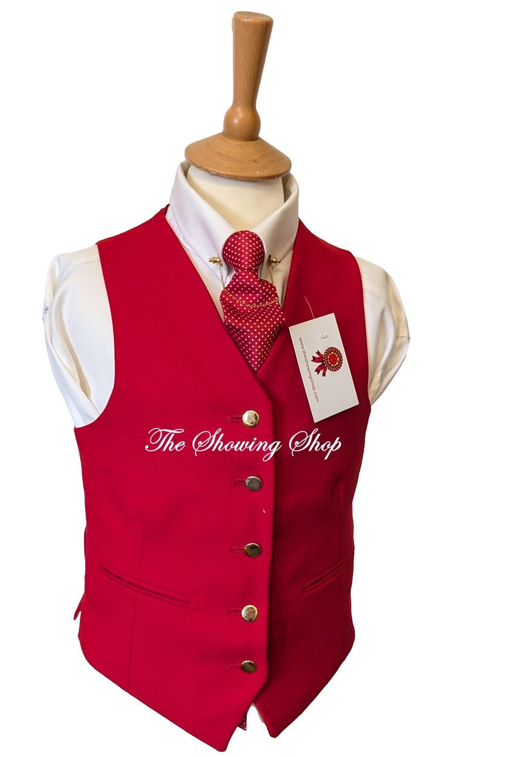 CHILDS ALEXANDER JAMES RED WOOL WAISTCOAT SIZE 30