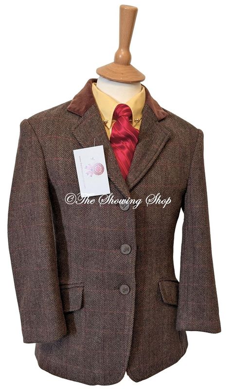 CHILDS SHIRES MALVERN BROWN TWEED JACKET SIZE 28