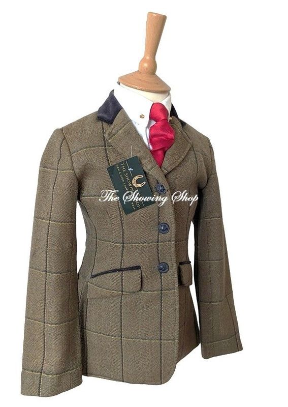 CHILDS EQUETECH KENTON GREEN TWEED JACKET SIZE 28