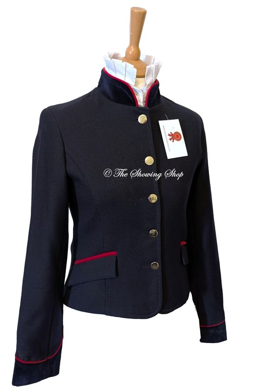 LE BEAU CHEVAL NAVY WOOL LEADERS JACKET SIZE 10