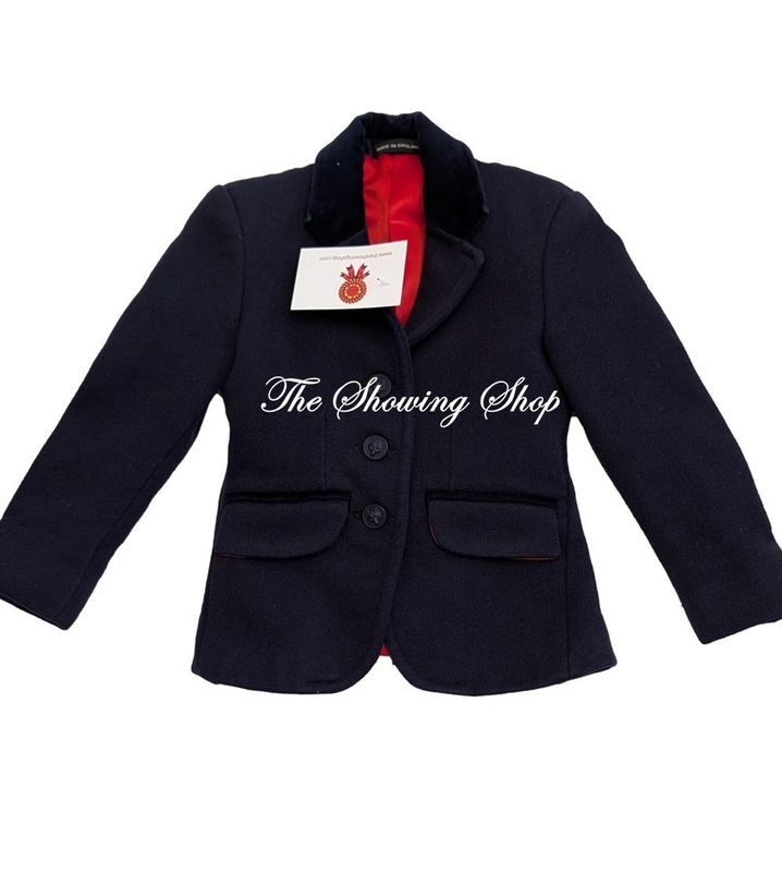 CHILDS LE BEAU CHEVAL NAVY HEAVYWEIGHT SHOWING JACKET SIZE 20