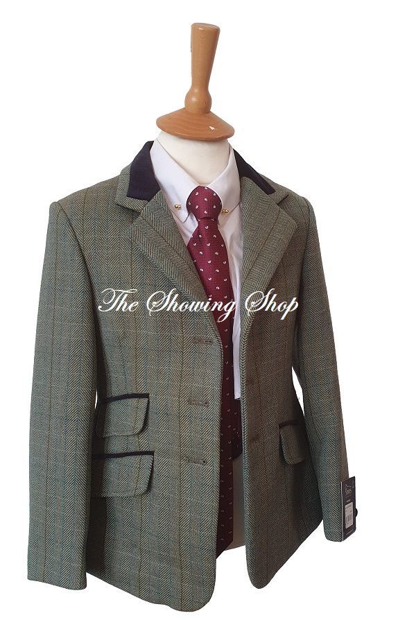 BRAND NEW LADIES SHIRES HUNTINGDON GREEN TWEED JACKET SIZE 8 (32) BRAND NEW LADIES SHIRES HUNTINGDON GREEN TWEED JACKET SIZE 8 (32)