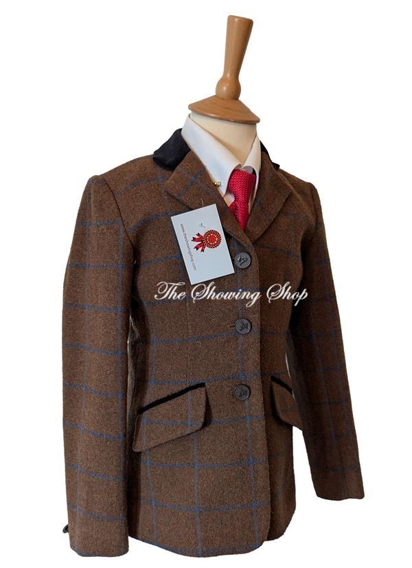 CHILDS SHIRES AUBRION BROWN TWEED JACKET SIZE 24 CHILDS SHIRES AUBRION BROWN TWEED JACKET SIZE 24
