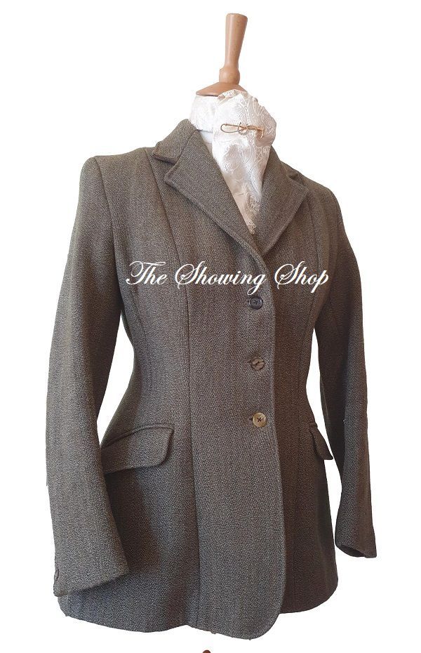 LADIES CALDENE GREEN HEAVYWEIGHT KEEPERS TWEED JACKET SIZE 14 (38)