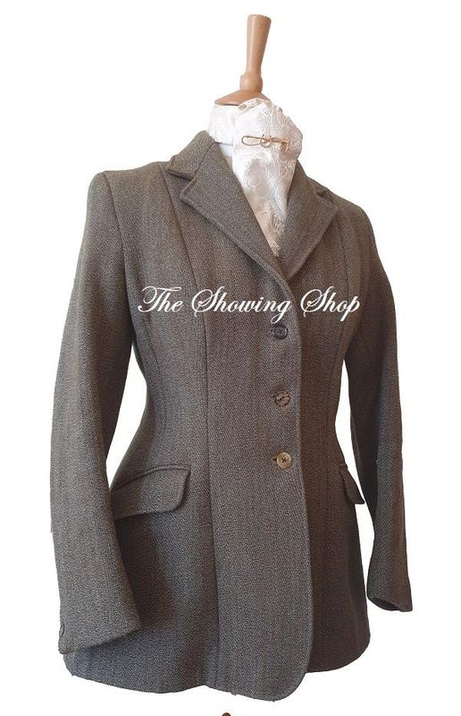 LADIES CALDENE GREEN HEAVYWEIGHT KEEPERS TWEED JACKET SIZE 14 (38)