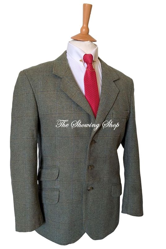 MENS ALEXANDER JAMES GREEN TWEED JACKET SIZE 40