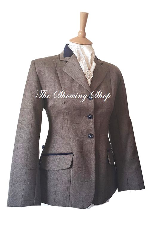 CHILDS TAGG FLORENCE BROWN TWEED JACKET SIZE 28