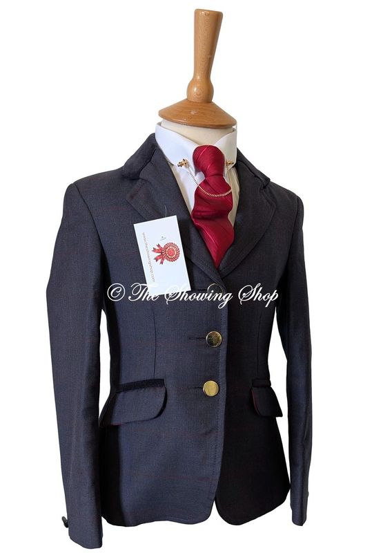 CHILDS LE BEAU CHEVAL DARK BLUE & RED SHOWING JACKET SIZE 24