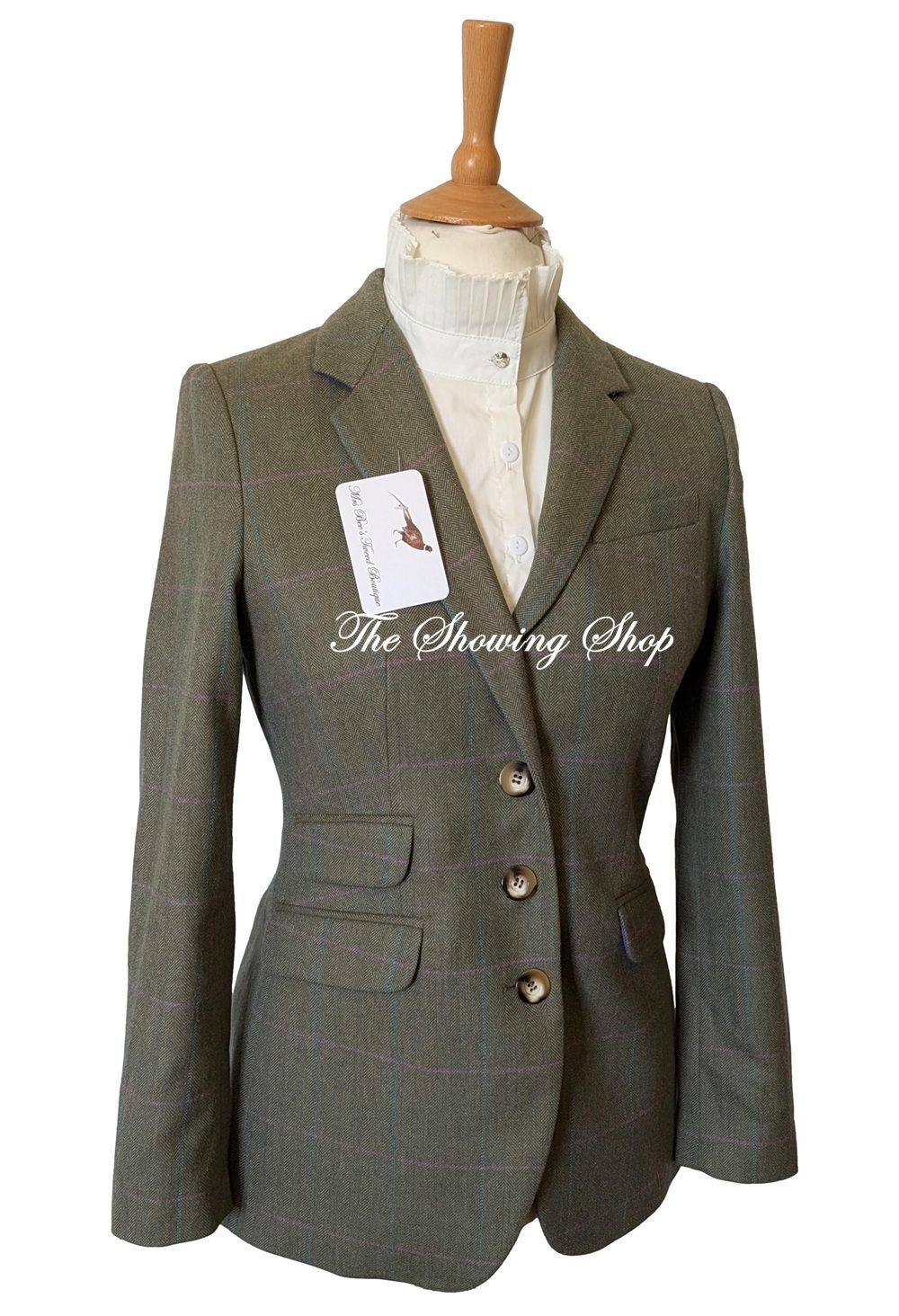 LADIES VIYELLA GREEN & PINK TWEED JACKET SIZE 8 LADIES VIYELLA GREEN & PINK TWEED JACKET SIZE 8