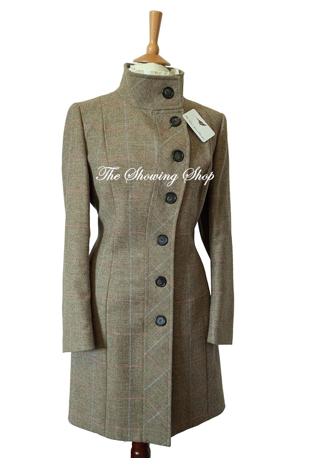 BRAND NEW BRITISH TWEED GREEN & PINK WOOL 3/4 LENGTH COAT SIZE 14 BRAND NEW BRITISH TWEED GREEN & PINK WOOL 3/4 LENGTH COAT SIZE 14