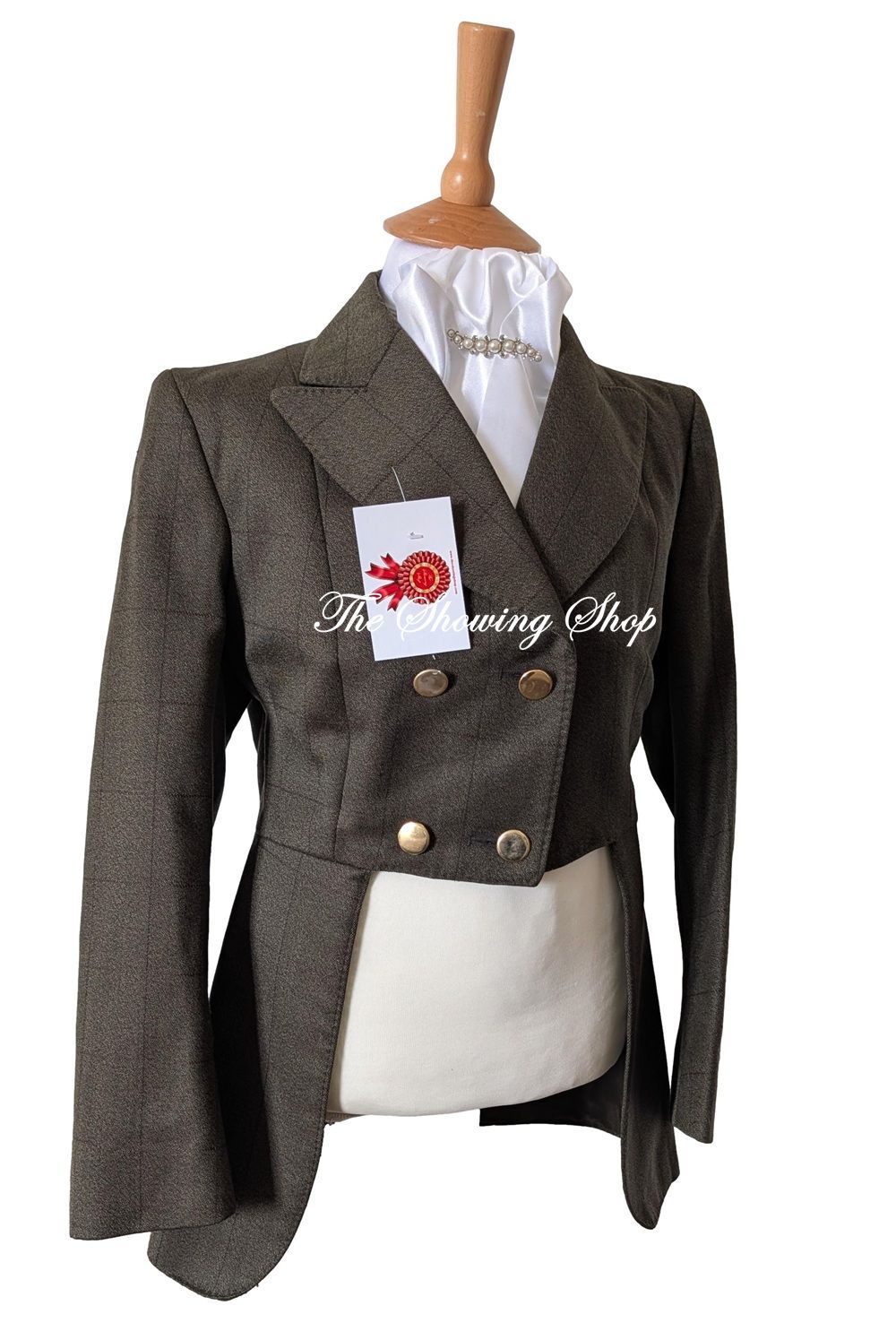 CHILDS ALEXANDER JAMES GREEN TWEED BESPOKE SHORT DRESSAGE TAILCOAT SIZE 30 CHILDS ALEXANDER JAMES GREEN TWEED BESPOKE SHORT DRESSAGE TAILCOAT SIZE 30