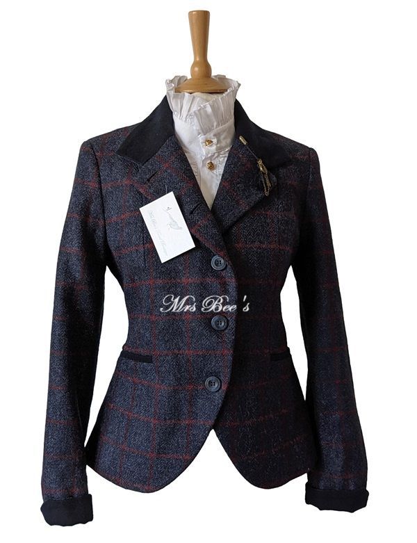 LADIES JACK MURPHY CLEO BLUE TWEED JACKET SIZE 8