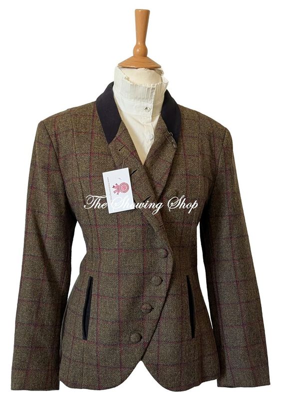 LADIES JACK MURPHY HARRIET GREEN & PINK TWEED JACKET SIZE 16
