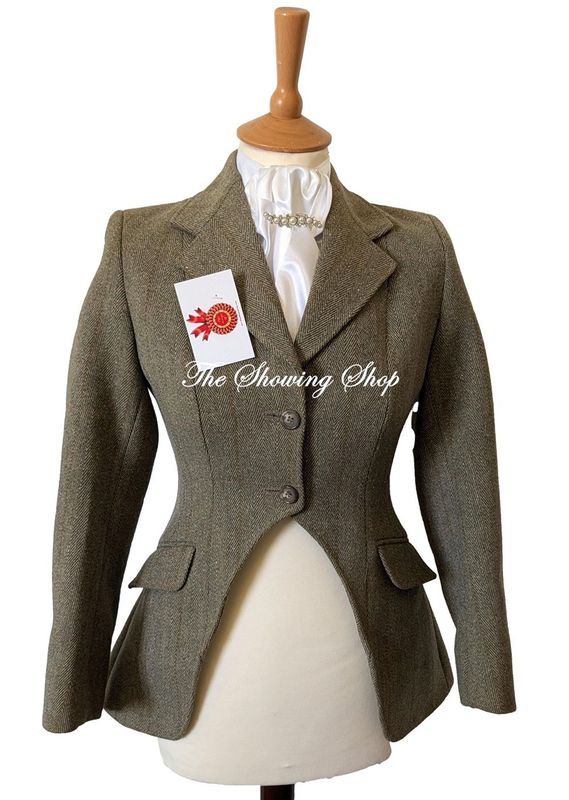 MAIDS CALDENE HEAVYWEIGHT DERBY TWEED CUTAWAY JACKET SIZE 32