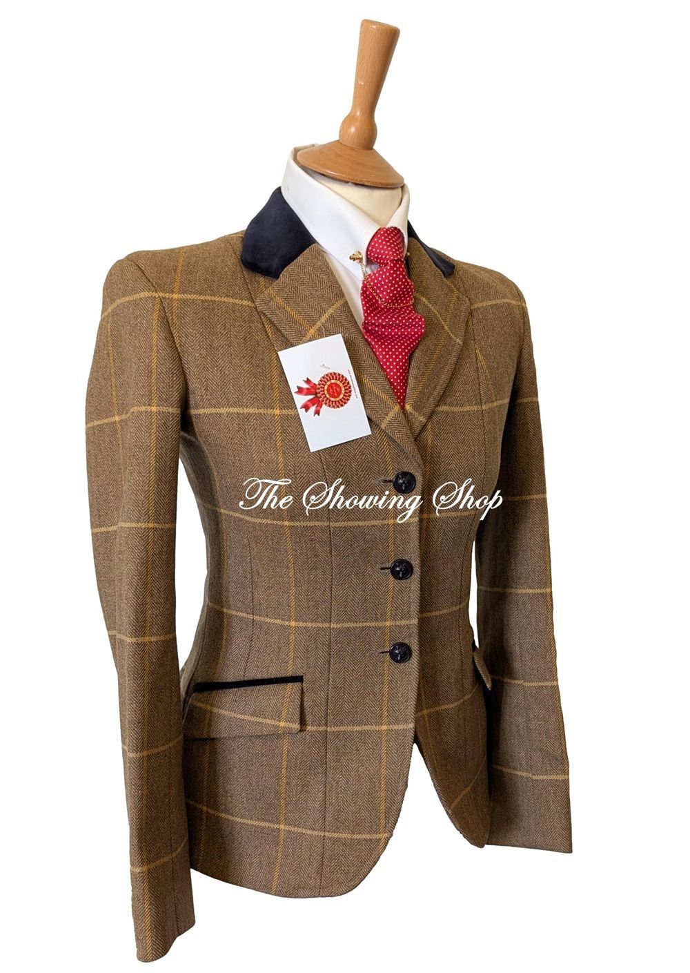 LADIES LE BEAU CHEVAL BROWN TWEED JACKET SIZE 6 (30)