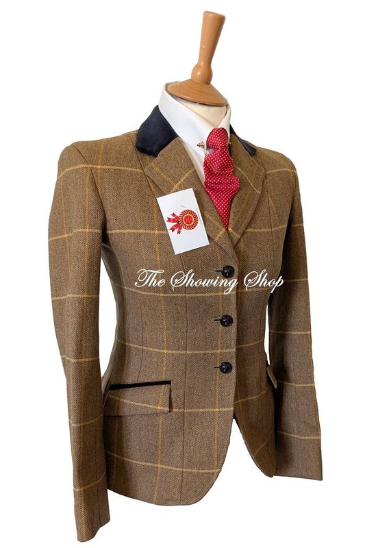 LADIES LE BEAU CHEVAL BROWN TWEED JACKET SIZE 6 (30)
