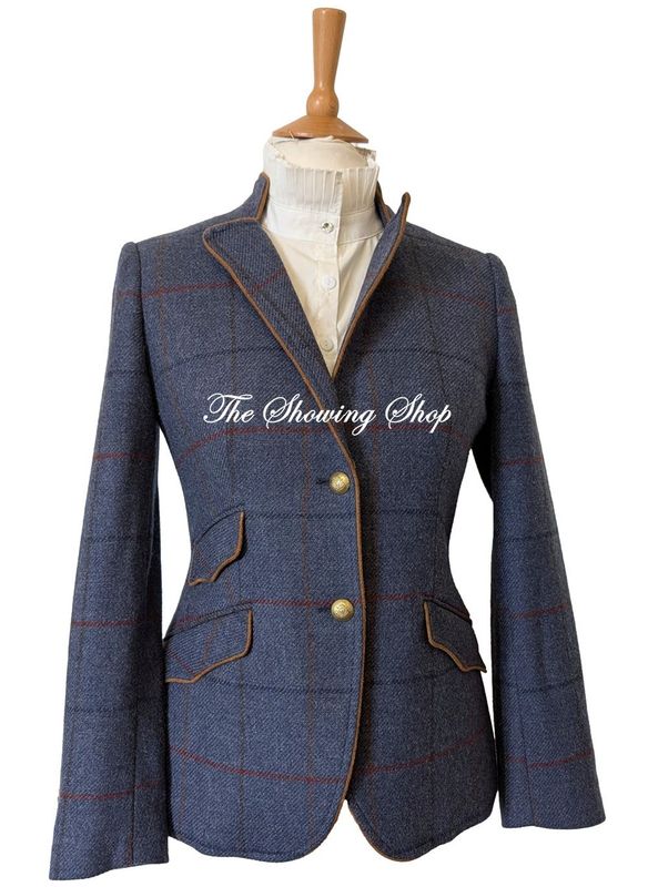 LADIES BARILOCHE BLUE TWEED JACKET SIZE 10