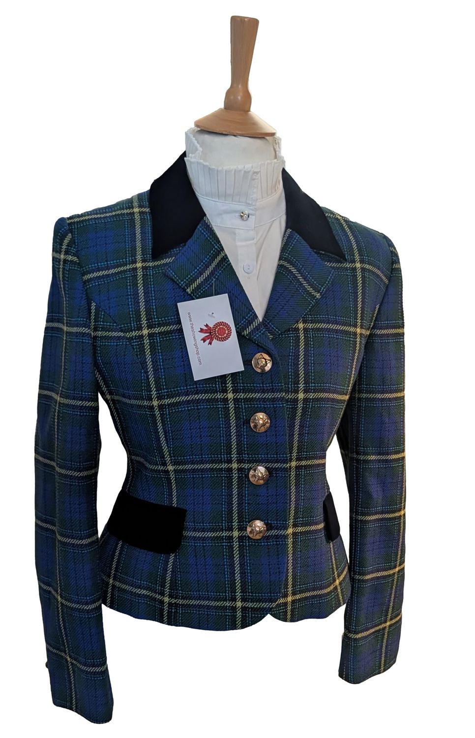 LADIES TARTAN WOOL LEADERS JACKET SIZE 12