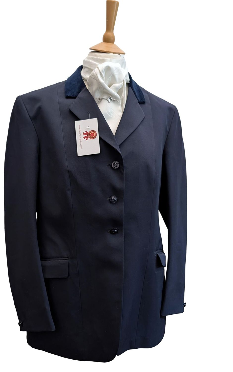 LADIES FOXLEY NAVY WOOL BLEND SHOWING/ HUNTING JACKET SIZE 18 (42) LADIES FOXLEY NAVY WOOL BLEND SHOWING/ HUNTING JACKET SIZE 18 (42)