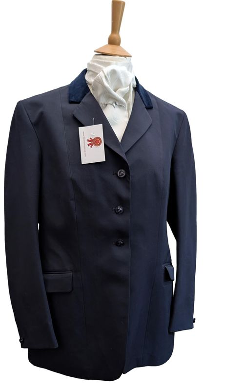 LADIES FOXLEY NAVY WOOL BLEND SHOWING/ HUNTING JACKET SIZE 18 (42)