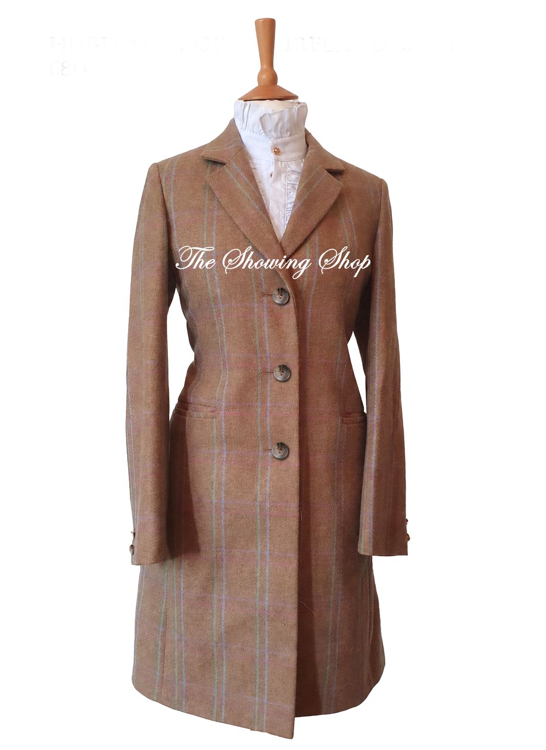 LADIES HUBERMAN OF IRELAND BROWN TWEED FULL LENGTH COAT SIZE 14 LADIES HUBERMAN OF IRELAND BROWN TWEED FULL LENGTH COAT SIZE 14