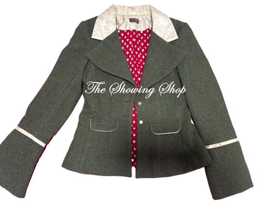 LADIES TIMOTHY FOXX GREEN TWEED JACKET SIZE 6 LADIES TIMOTHY FOXX GREEN TWEED JACKET SIZE 6