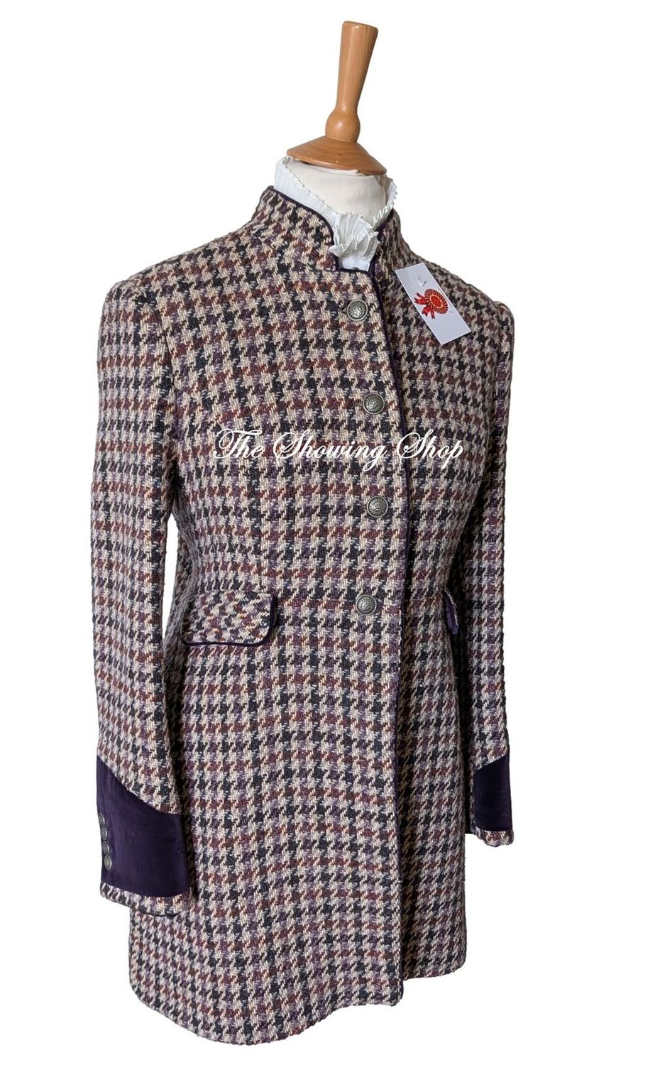 LADIES WELLIGOGS PURPLE TWEED 3/4 LENGTH TWEED COAT SIZE 16