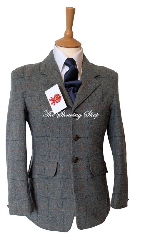 BOYS MEARS GREEN TWEED JACKET SIZE 34