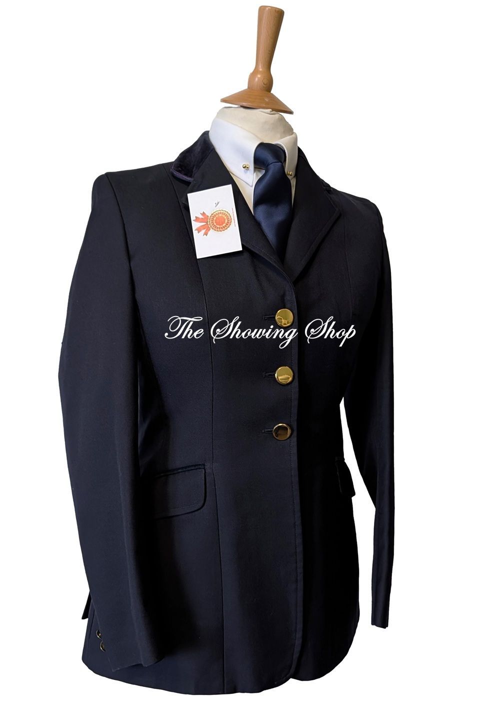 LADIES ALEXANDER JAMES NAVY WOOL BLEND SHOWING JACKET SIZE 18 (42)