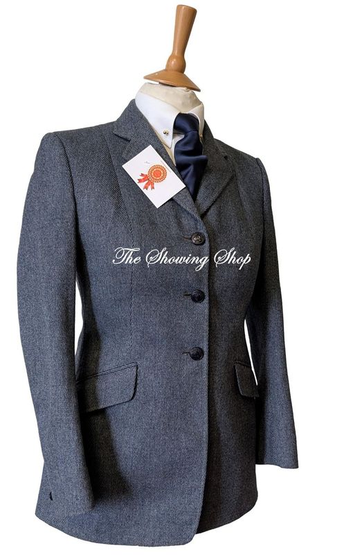 LADIES HARRY HALL BLUE TWEED JACKET SIZE 12 (36)