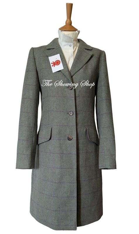 LADIES BARBOUR GREEN 3/4 LENGTH TWEED COAT SIZE 12