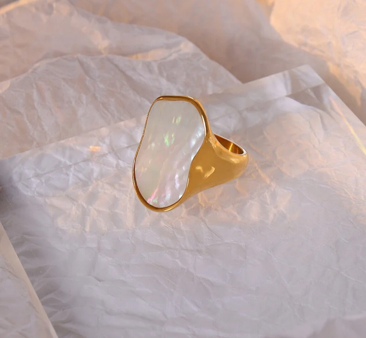 Irregular Pearl Ring