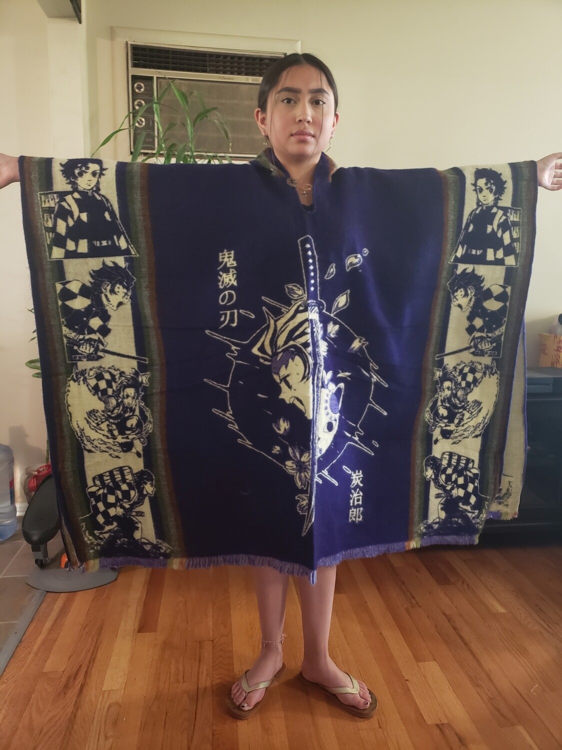 Demon Slayer Tajiro Knit Poncho