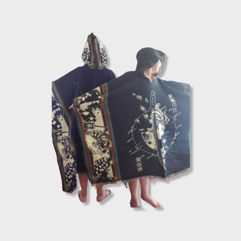 Demon Slayer Tajiro Knit Poncho