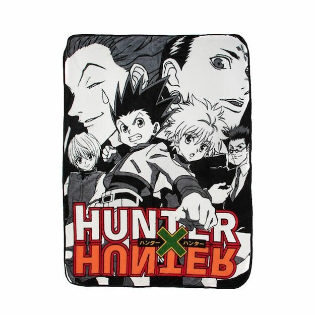 Hunter X Hunter black and white Fleece Throw Blanket
